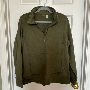 Army Green quarter zip LL Bean